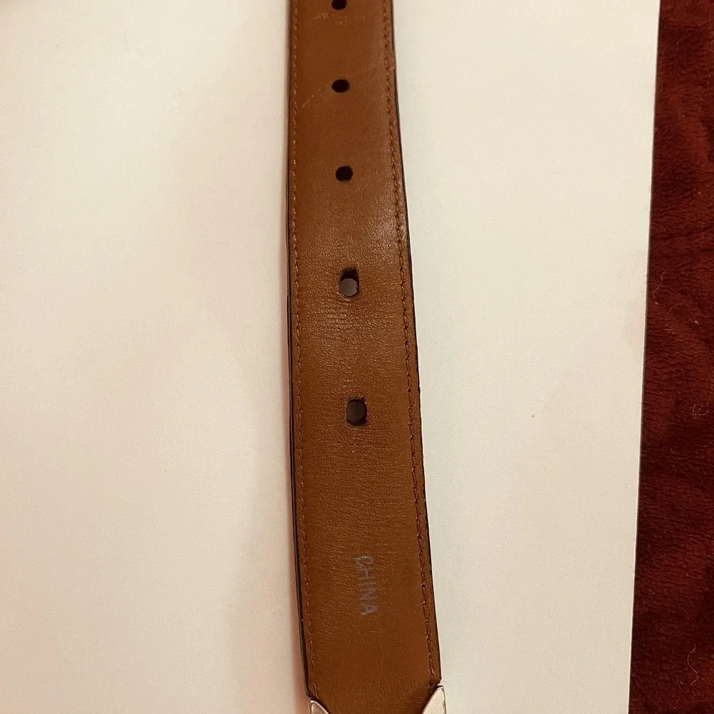 READ Brighton Belt Mens 40 Brown Braided Leather Western Buckle‎ Tip Onyx 12200